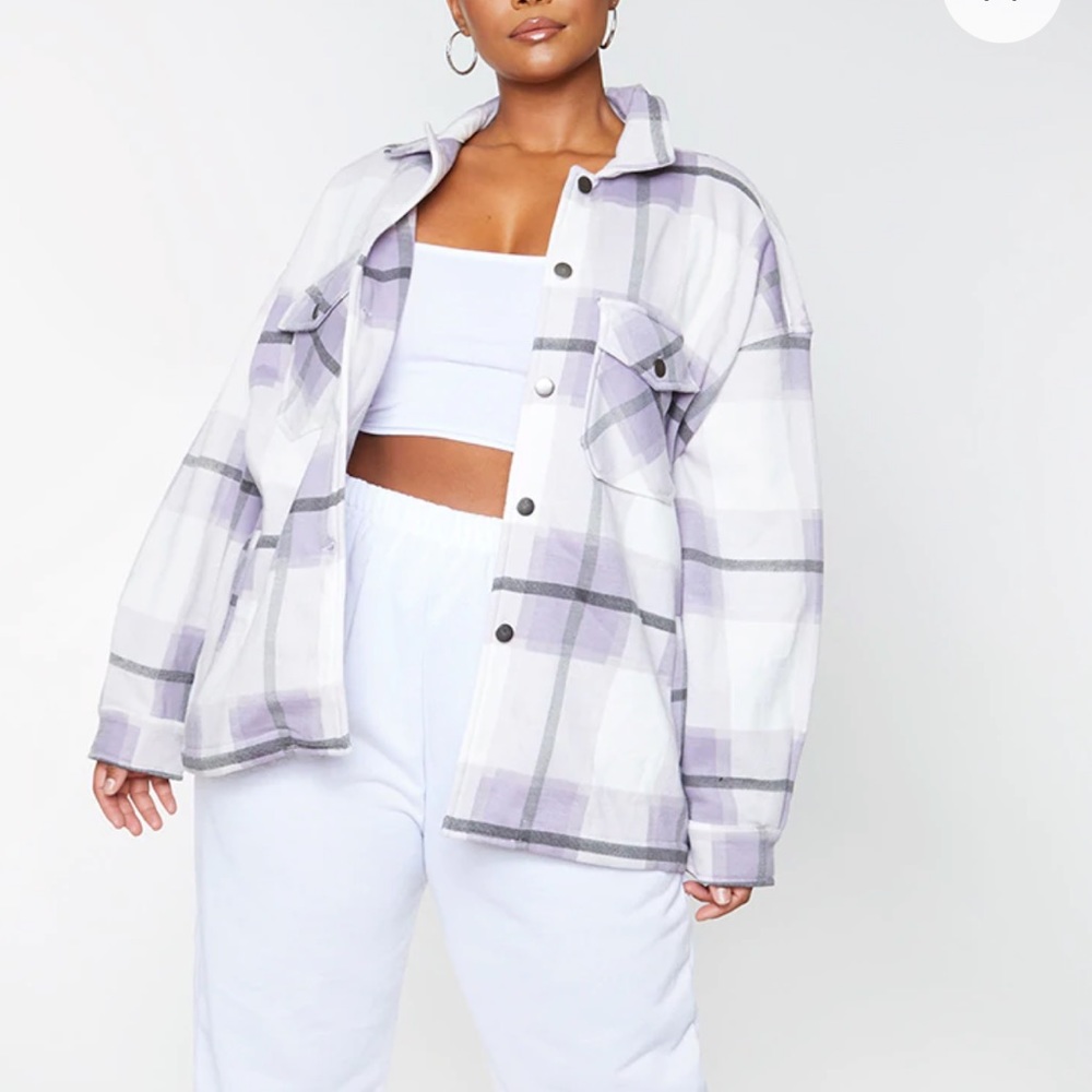 Purple Shacket from pretty little thing